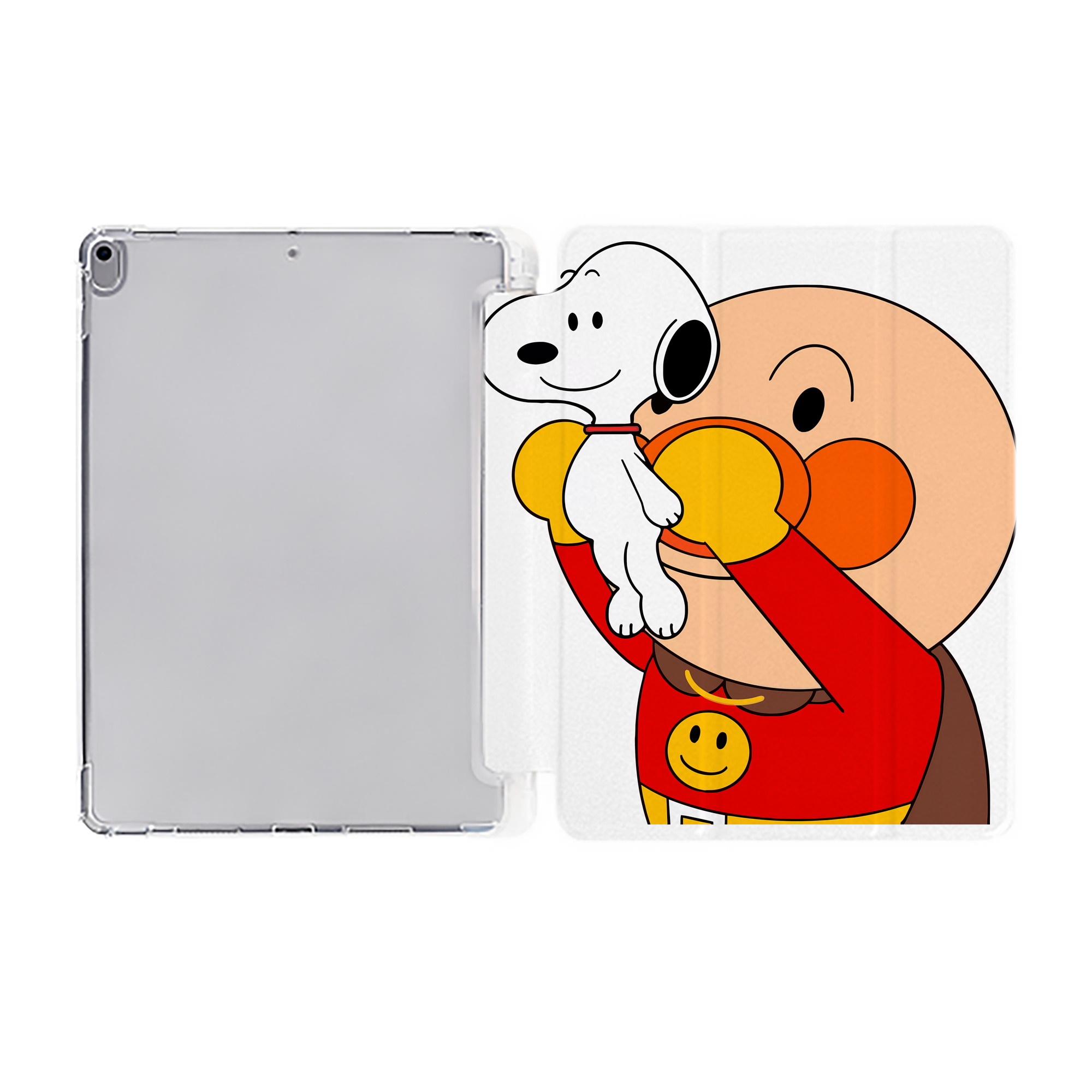 （画像用） アンパンマン Anpanman IPad ケース ペン収納付き 三つ折りスタンド PUレザー×シリコン 対応機種9.5/10.5/10.9インチ
